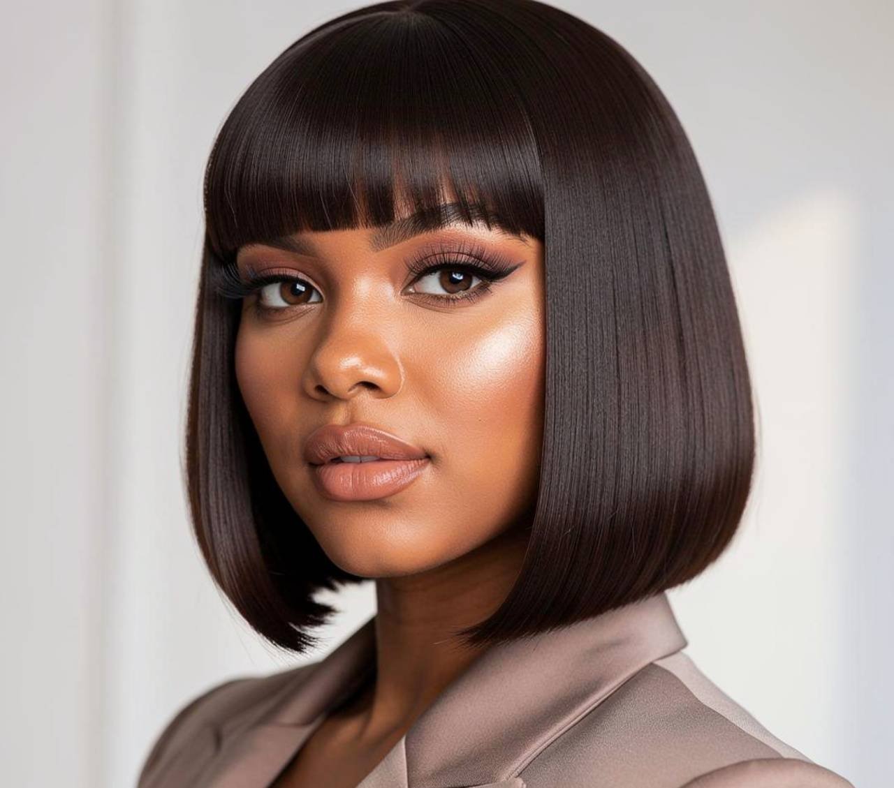 15 Gorgeous Quick Weave Hairstyles Bobs to Elevate Your Look 2 Classic Blunt Quick Weave Hairstyles Bobs for Round Face