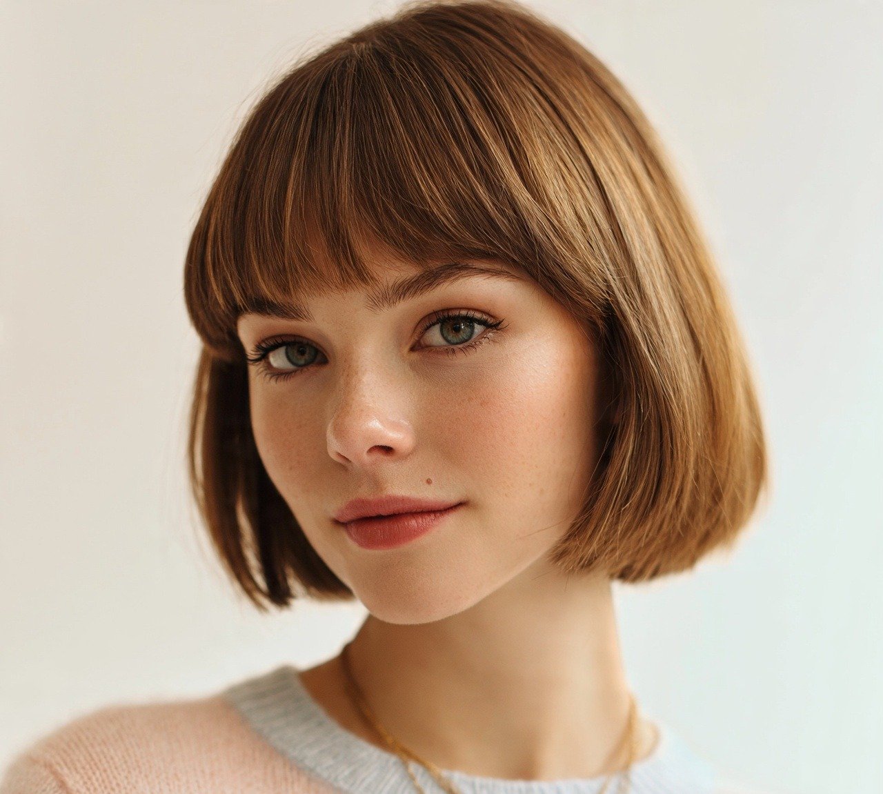 Classic Bob with Full Fringe For Short Hairs