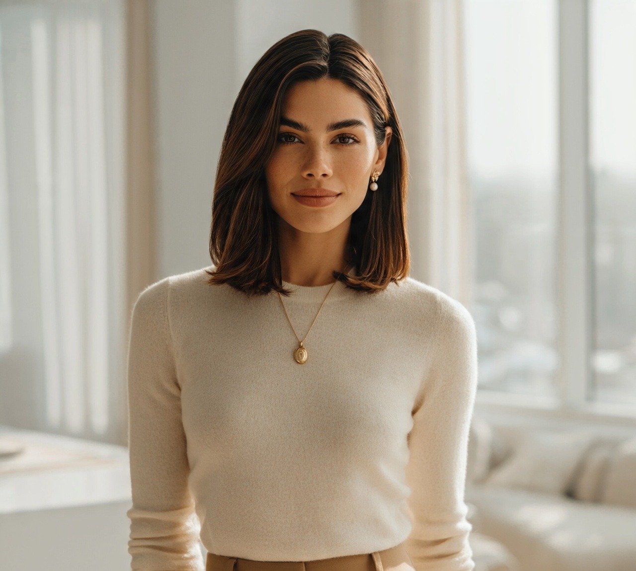 Classic Collarbone Lob Haircut