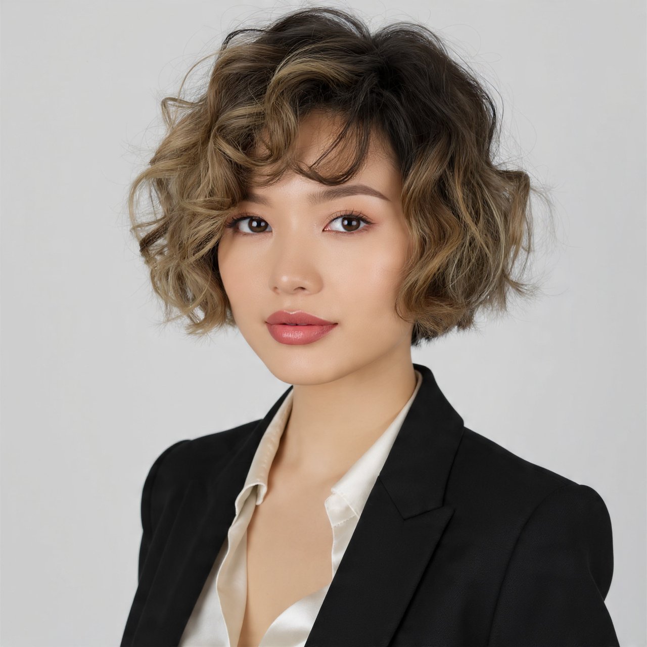 Classic Curly Chin Length Bob