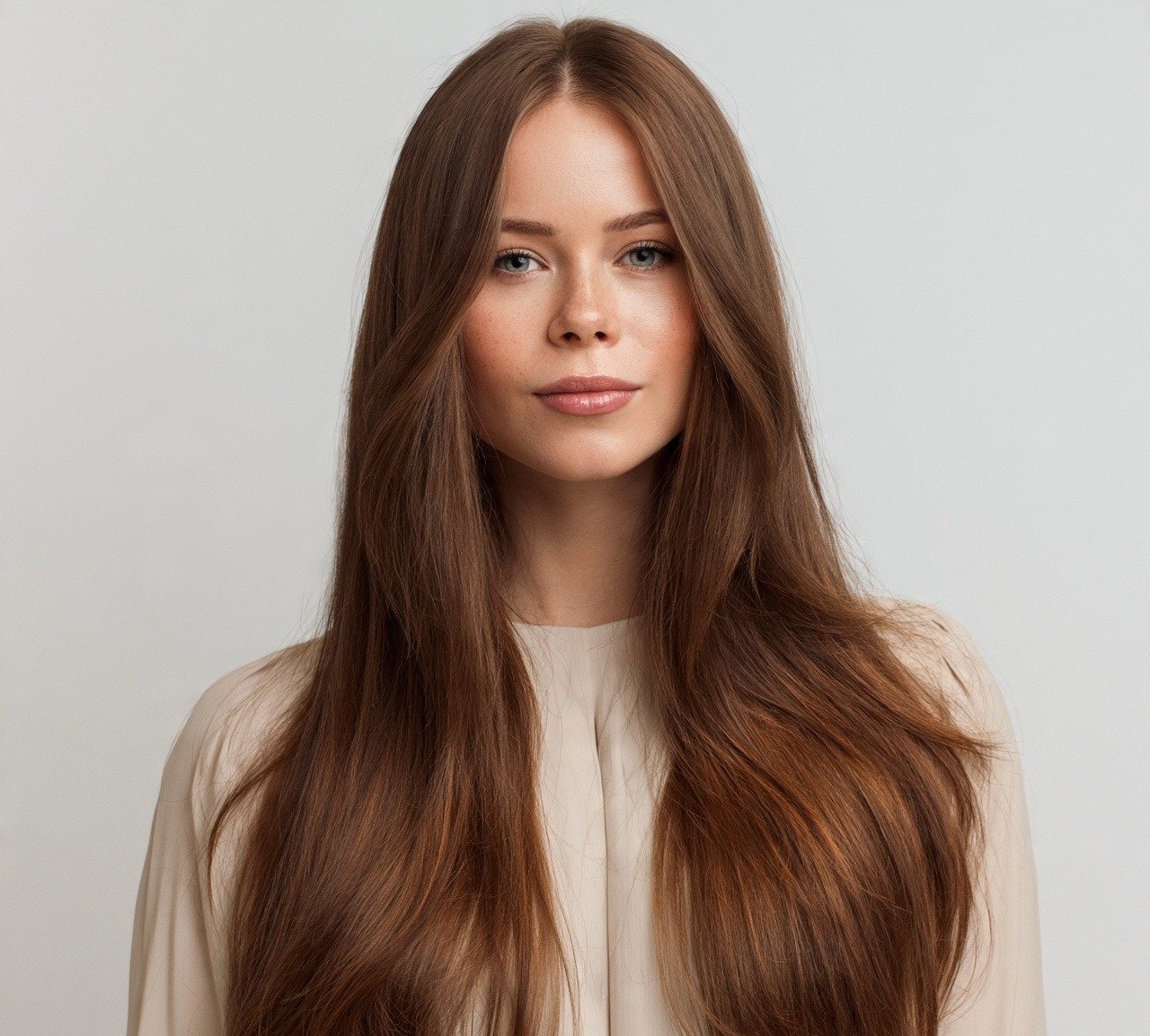 Classic Long Layers Simple Hairstyle
