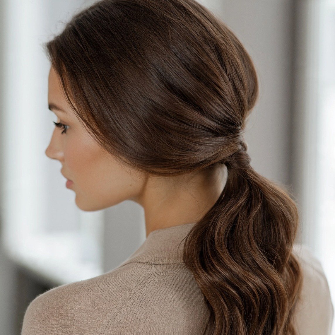 15 Cute Simple Hairstyles That Are Easy and Stylish 2 Classic Low Ponytail