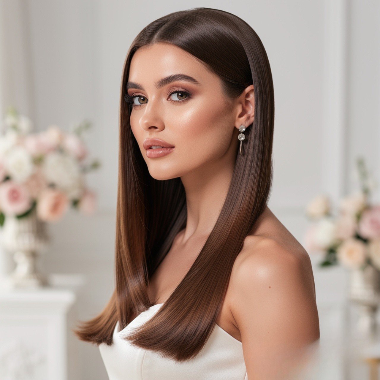 15 Trending Easy Wedding Guest Hairstyles for Elegant Looks 10 Classic Straight Blowout Wedding Guest Hairstyle