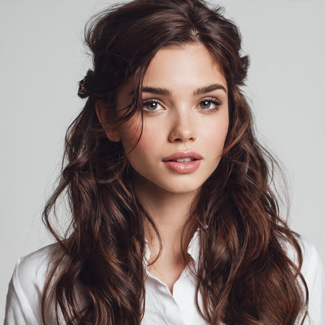 Clipped Back Style Cute and Easy Hairstyle