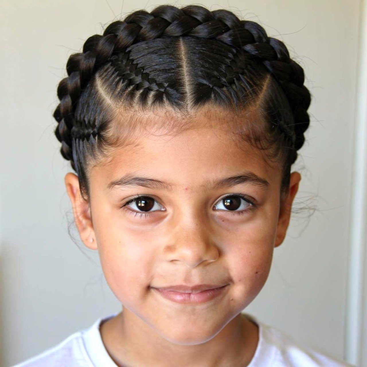 Cornrow Crown Hairstyle for School