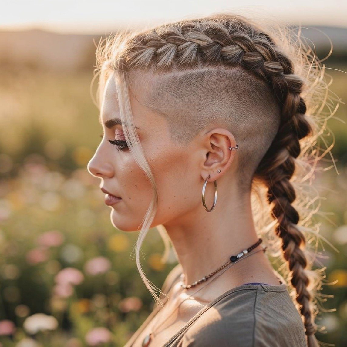 Cornrows with Undercut