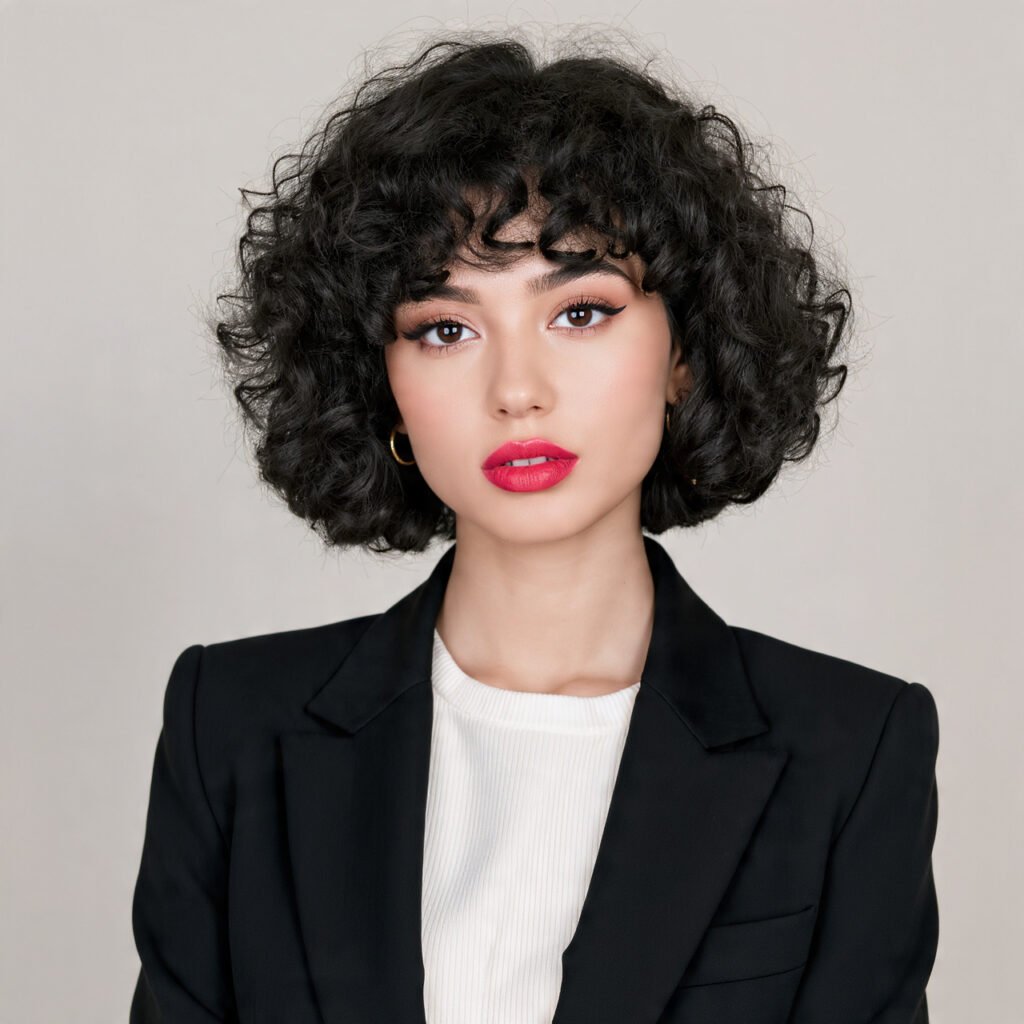 18 Trending Black Bob Hairstyles for Bold, Beautiful Style 5 Curly Black Bob