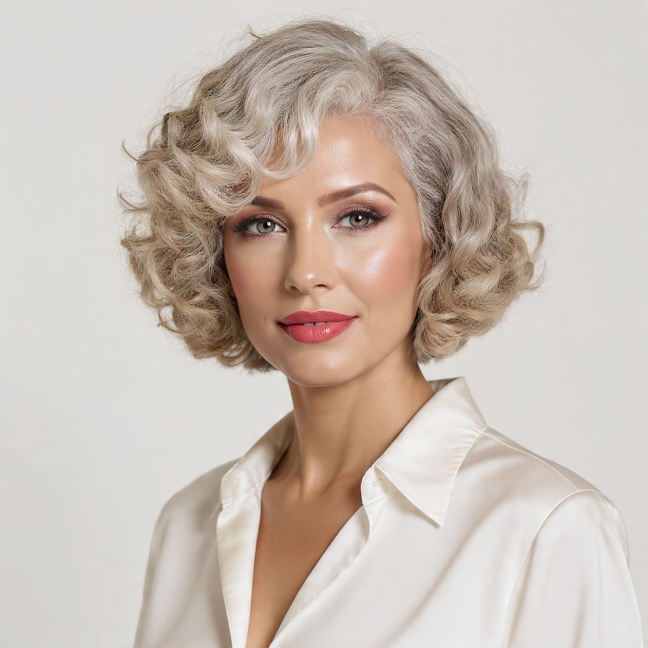 16 Trending Chic Short Curly Bob Hairstyles to Refresh Your Look 15 Curly Bob for Gray Silver Curls