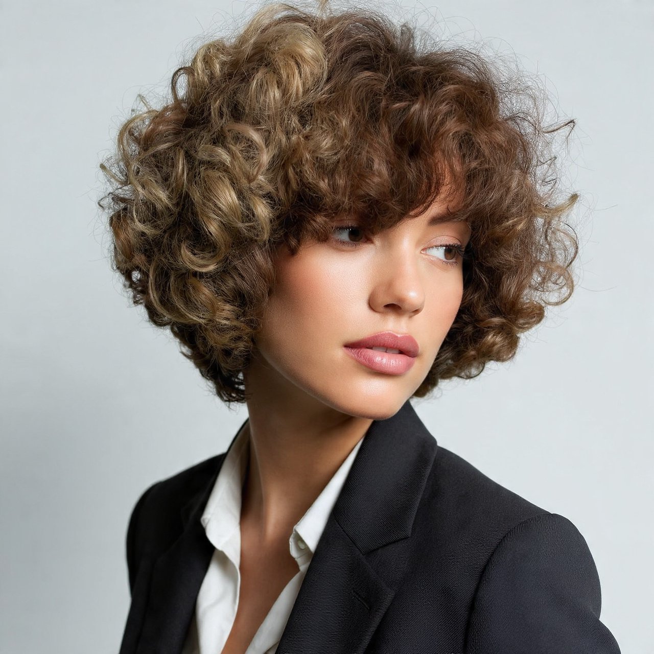 Curly Bob for Mixed Texture Hair 1