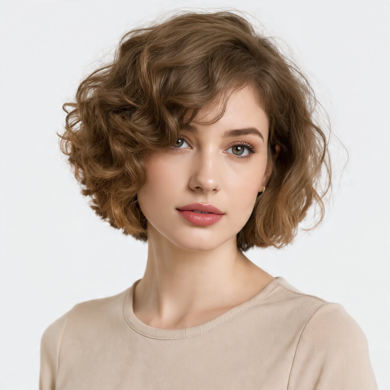 16 Trending Chic Short Curly Bob Hairstyles to Refresh Your Look 16 Curly Bob with Side Swept Bangs