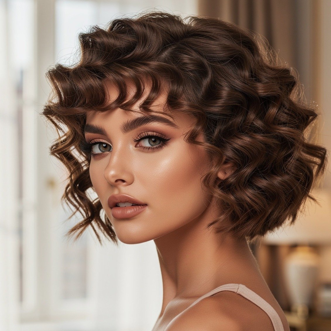15 Stunning Curly Hairstyles for Wedding Ideas for Brides and Guests 6 Curly Bridal Bob Styling