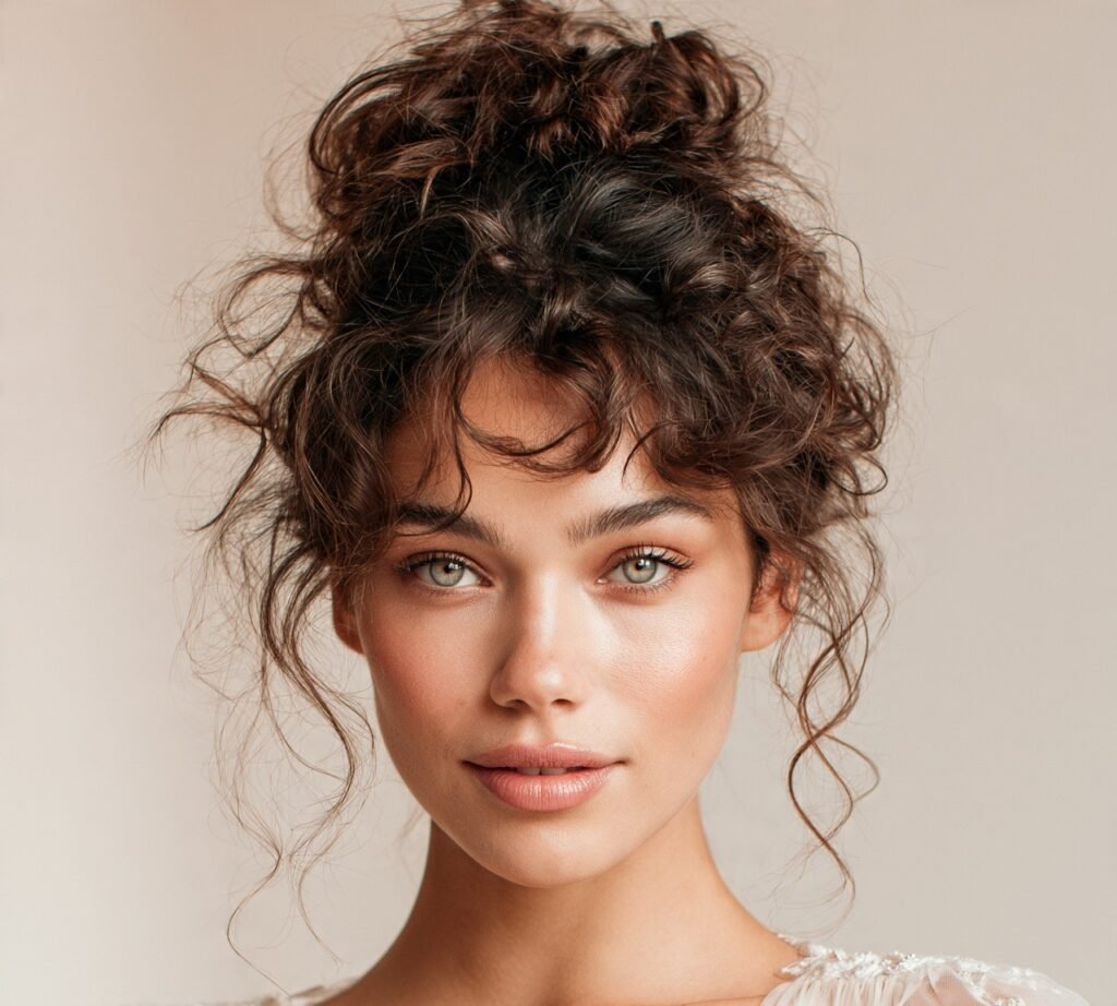Curly Bun with Volume cropped
