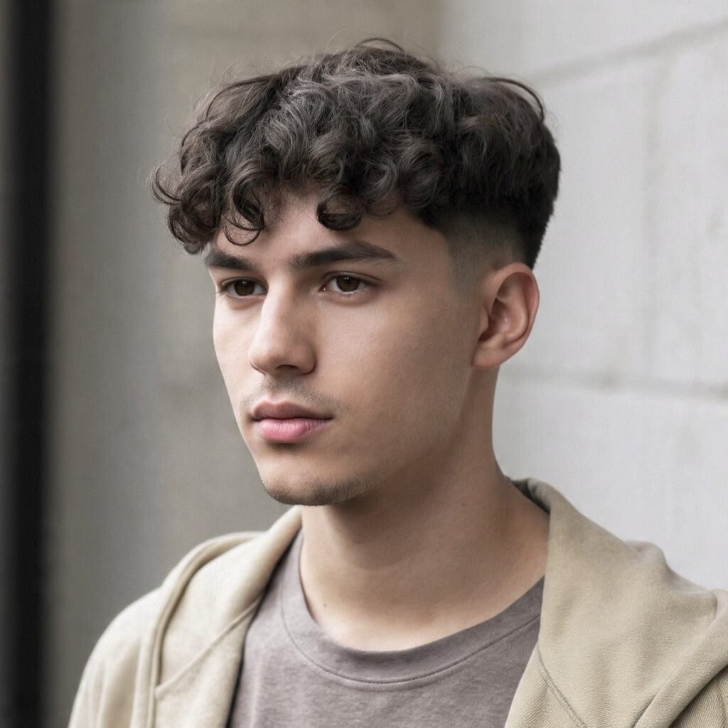 Curly Fringe For Men 1