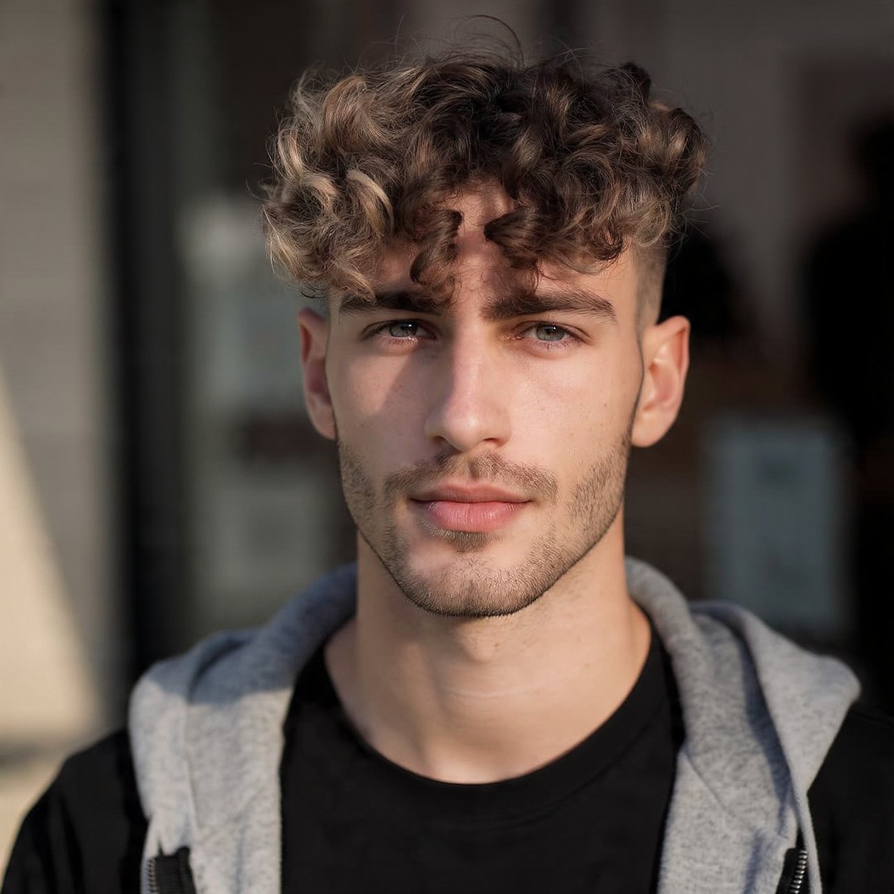 Curly Fringe Hairstyle For Men