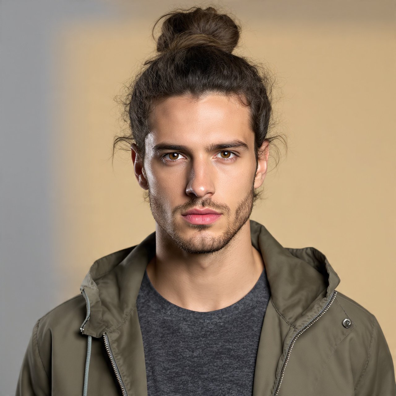 16 Curly Hairstyles Men Will Love This Year 17 Curly Man Bun Hairstyle For Men 1