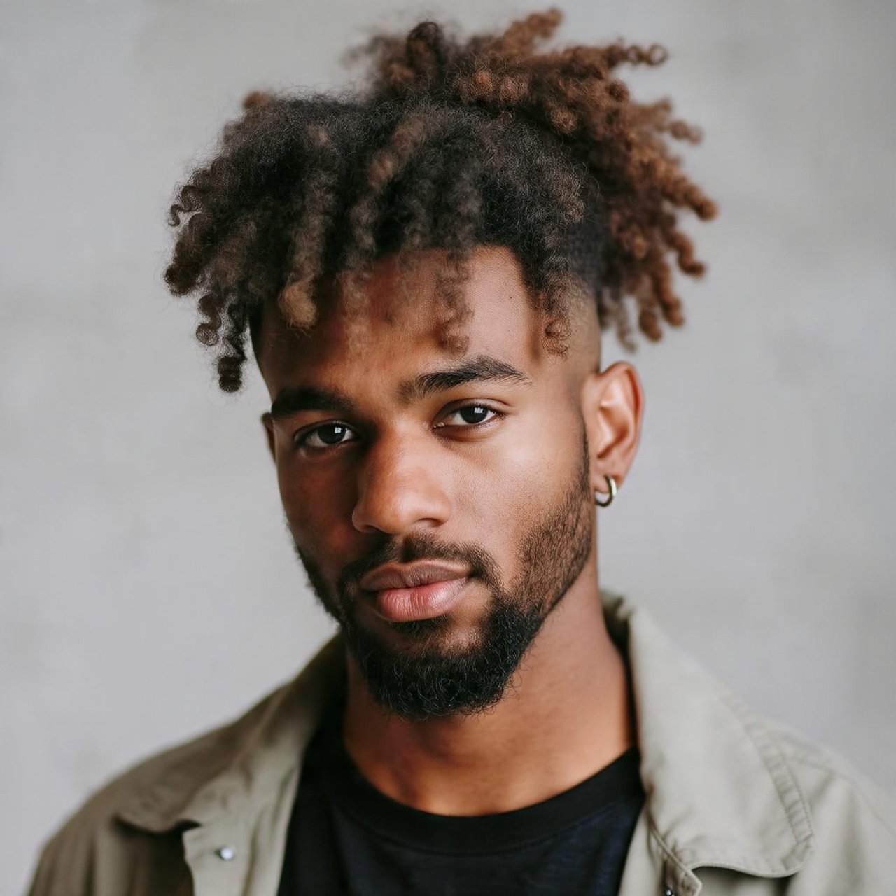 Curly Man Bun Hairstyle For Men