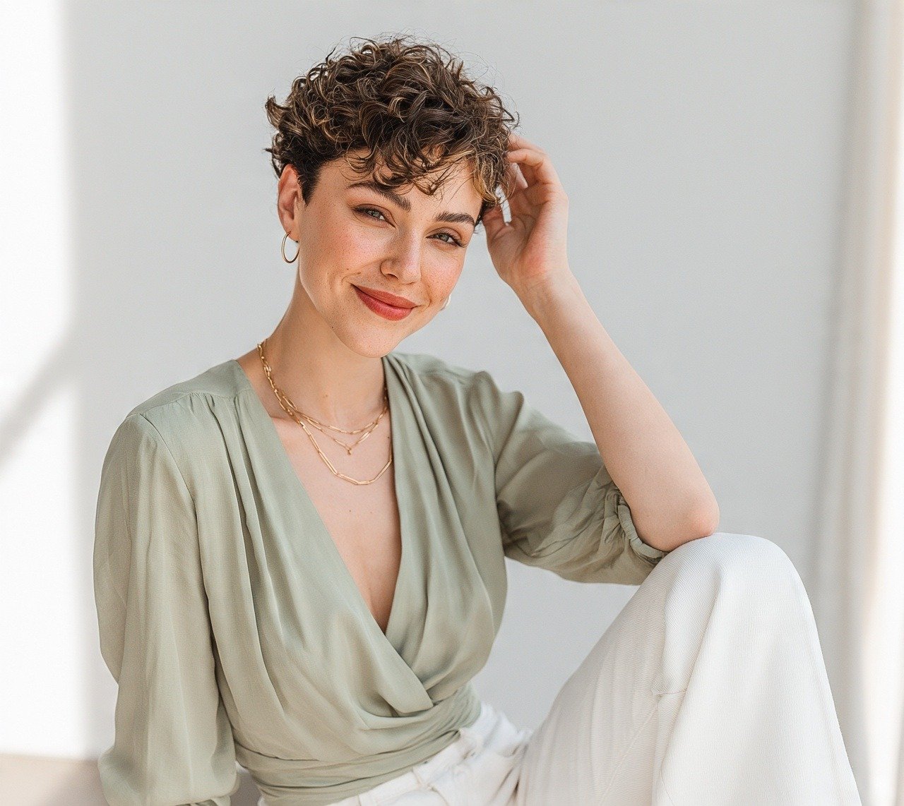 Curly Pixie Haircut For Short Hairs