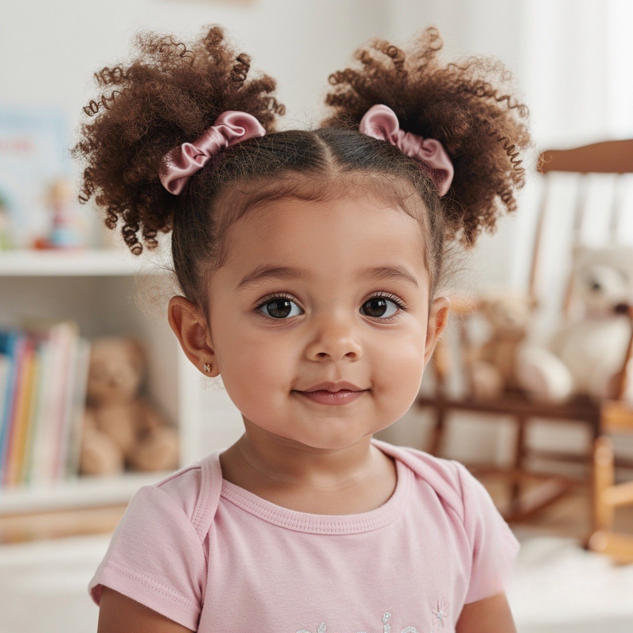Curly Puff Style Toddler Hairstyle