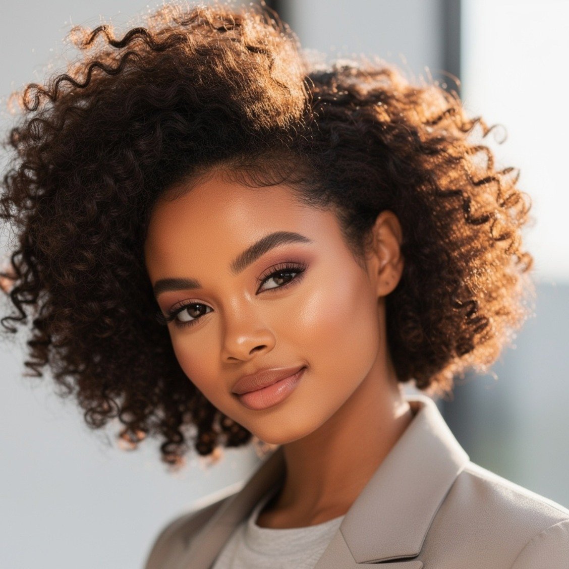 15 Trending Simple Curly Hairstyles That Are Easy and Beautiful 7 Curly Puff