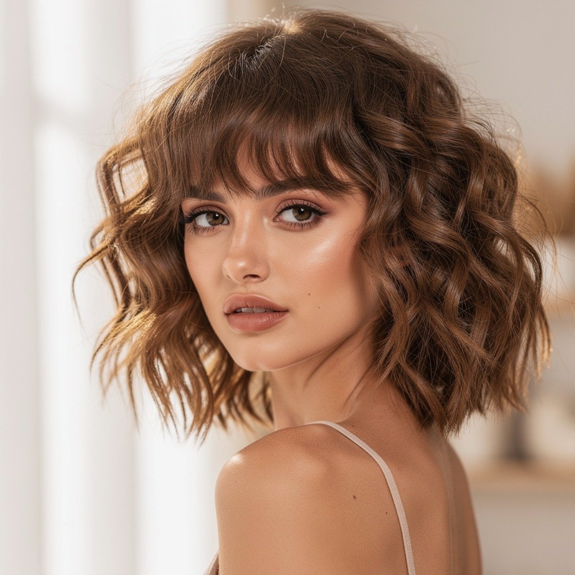 15 Trending Ideas Curly Hairstyles With Bangs That Actually Flatter Every Curl Type 8 Curly Shag With Fringe
