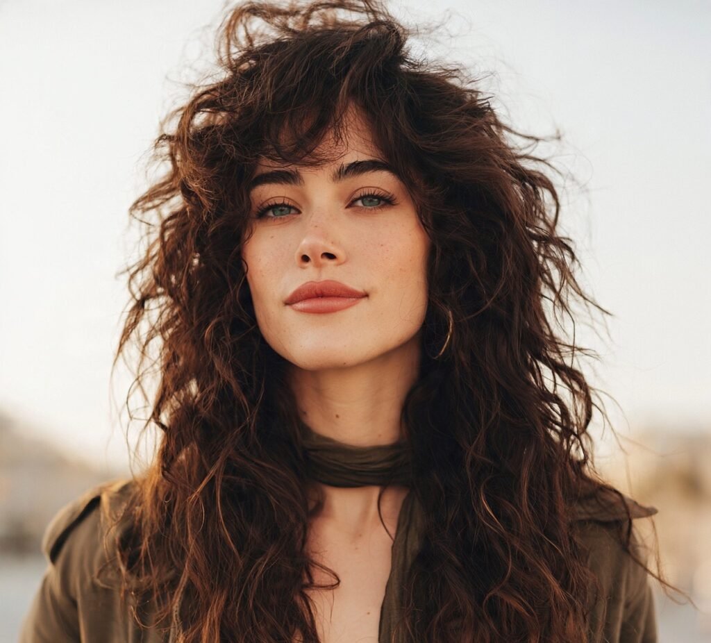 13 Trending Chic Long Curly Hairstyles for Maximum Bounce and Definition 3 Curly Shag cropped