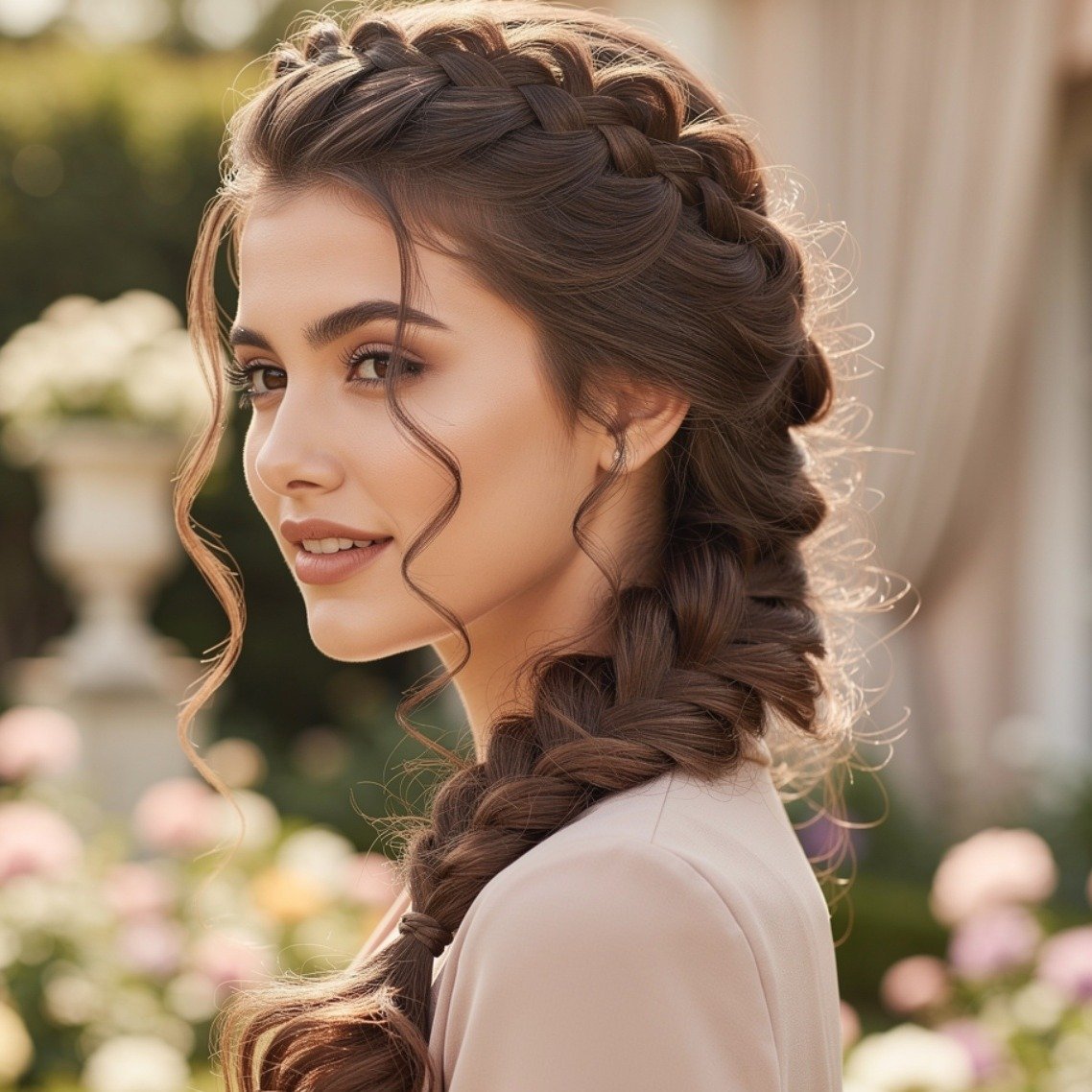 Curly Side Braid 1