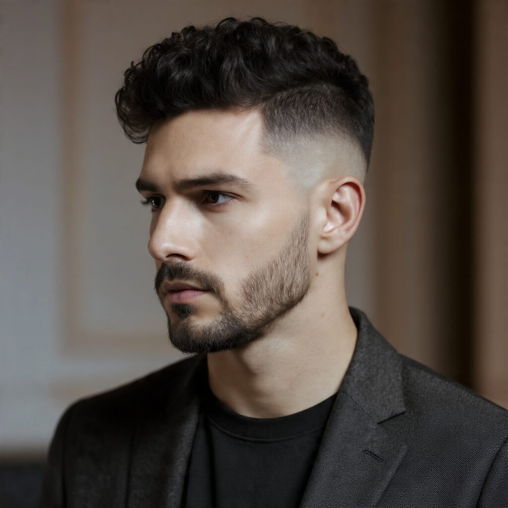 Curly Slick Back For Men