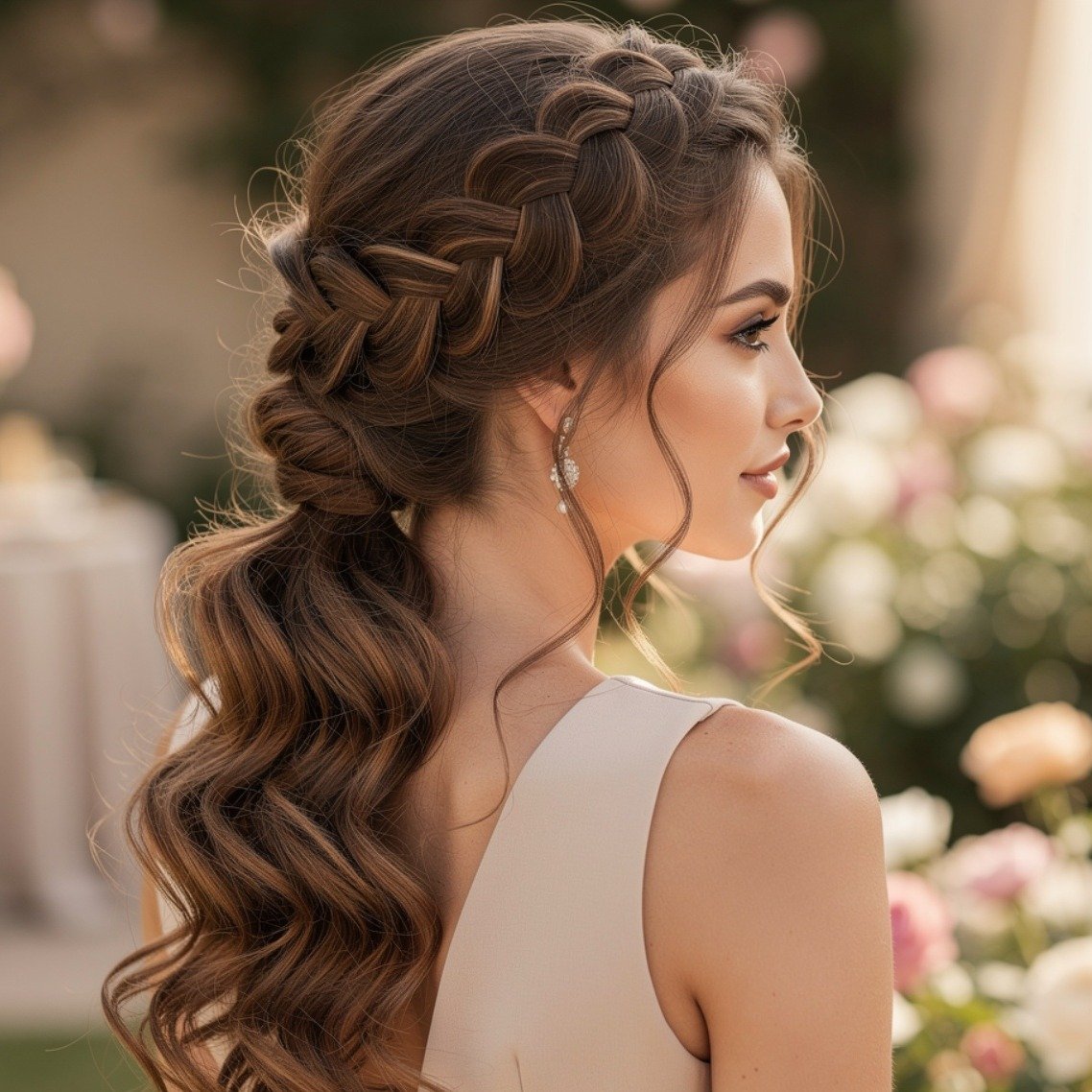 Curly Waterfall Braid