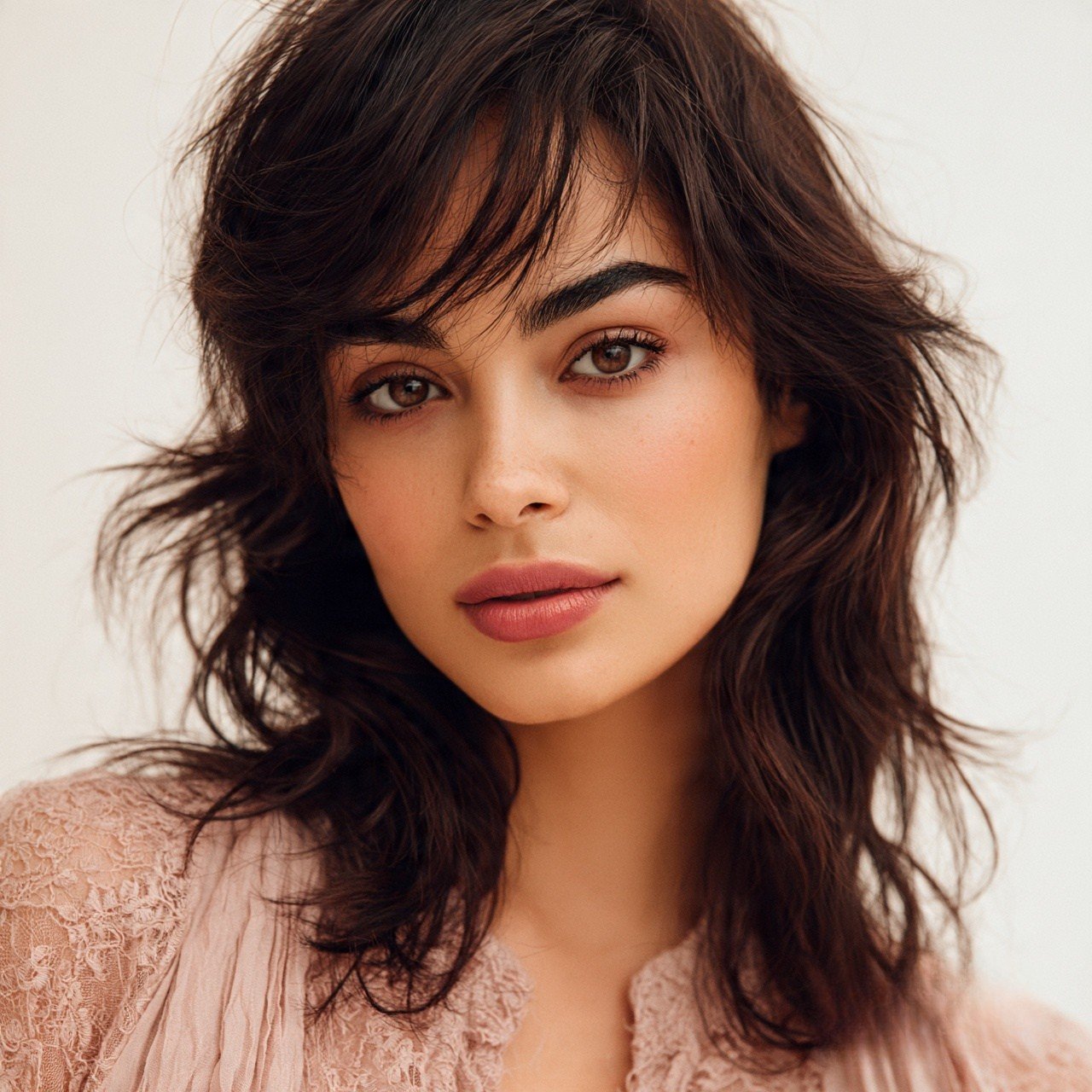 17 Gorgeous Haircut Ideas for Square Face Shapes That Instantly Flatter 3 Curtain Bang Shag Haircut Ideas for Square Face