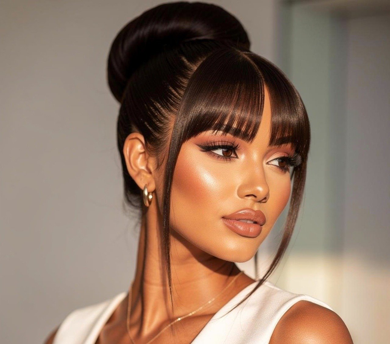 Curtains bang quick weave hairstyles ponytail for heart face