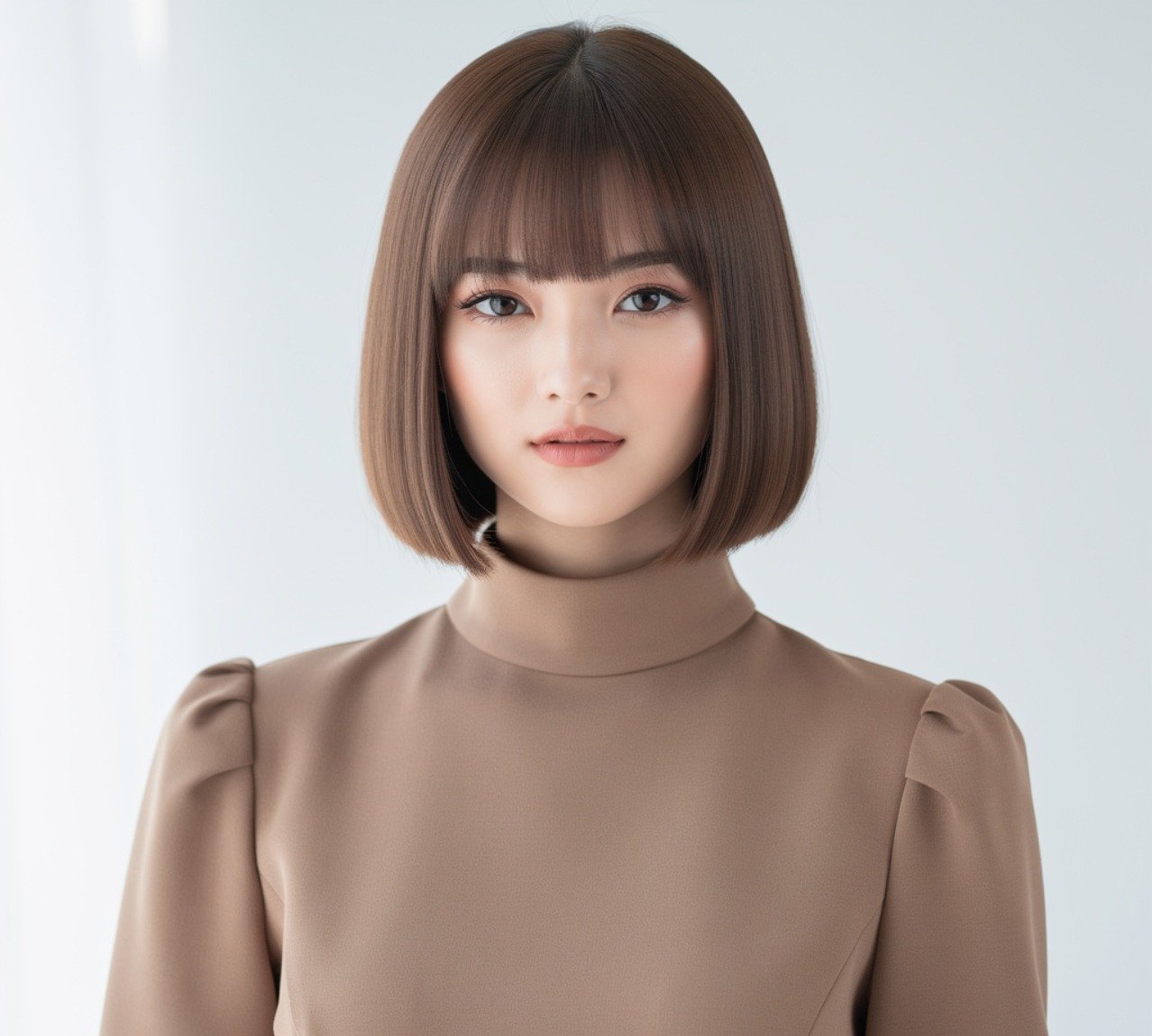 Cute Straight A Line Bob Hairstyle