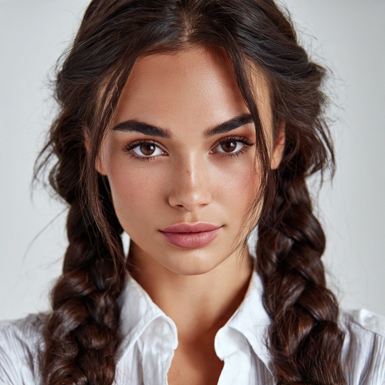Double Braids Cute and Easy Hairstyle