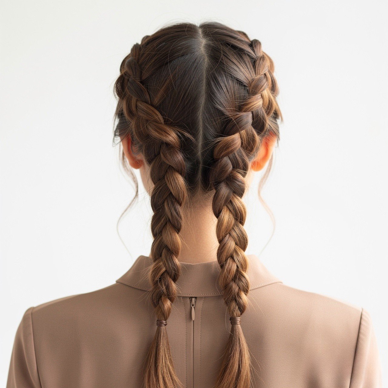 Double Braids Easy Summer Hairstyle
