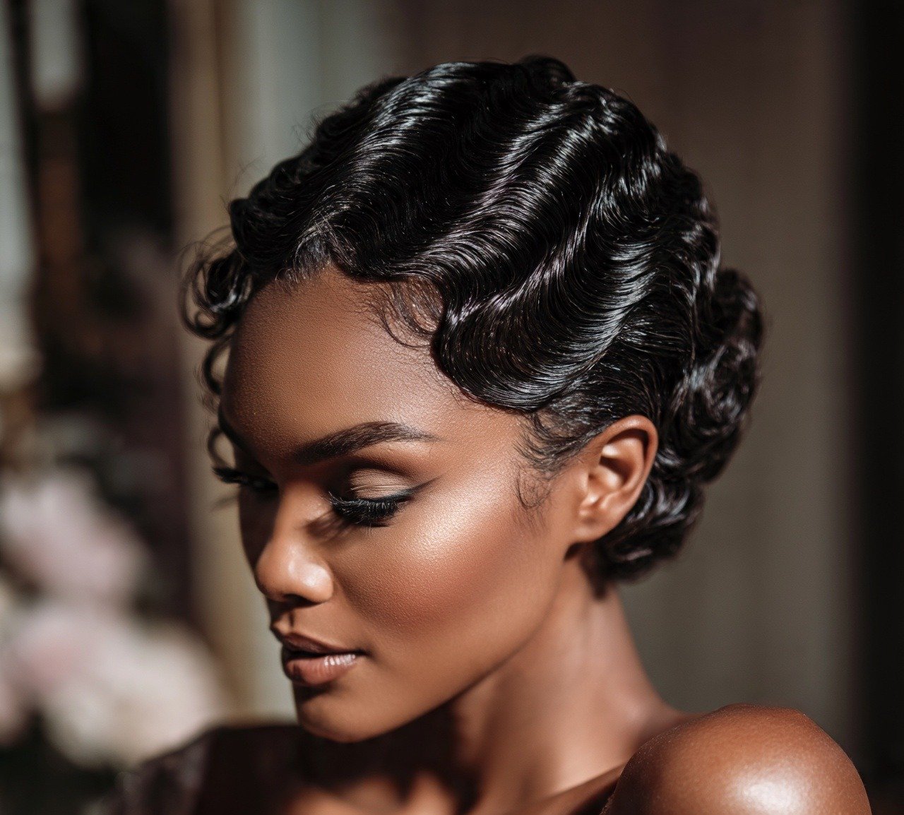 Finger Waves Vintage Bridal Look