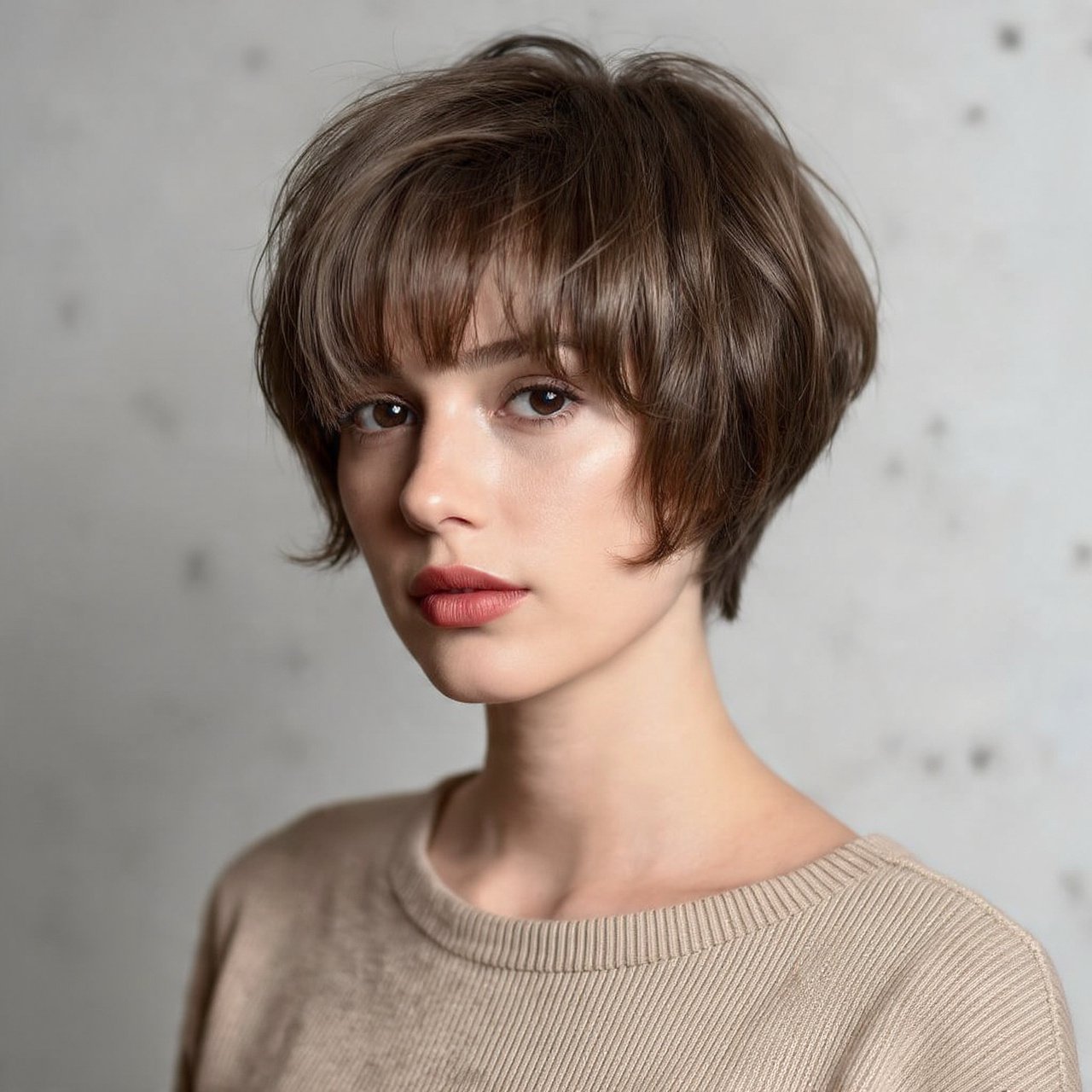 French Short Layered Bob Hairstyle