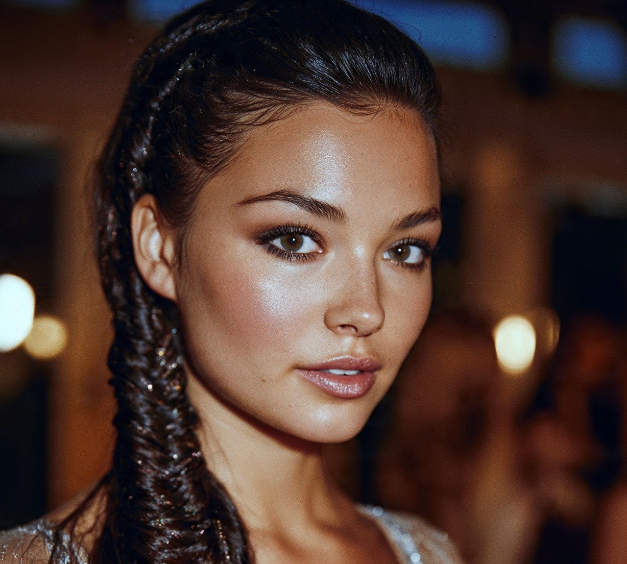 Party Hairstyles for Long Hair: 14 Trending Ideas Worth Trying 7 Glittery Braided Ponytail Party Hairstyle For Long Hair 2