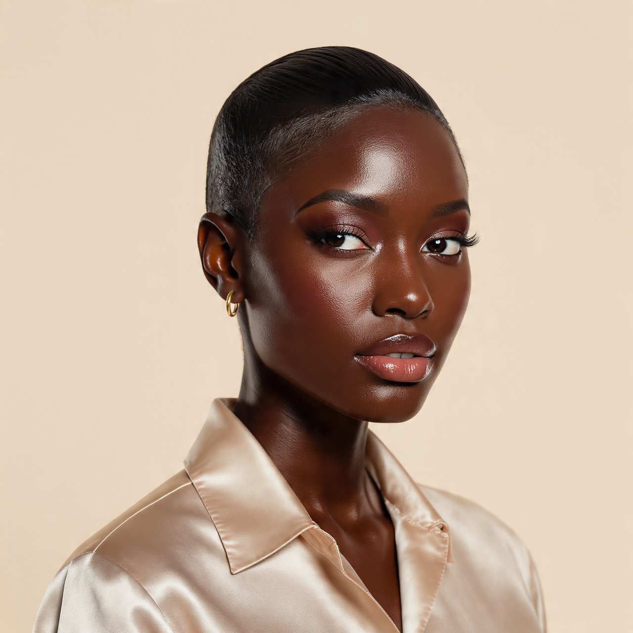 Glossy Slick Back on a Short Relaxed Cut Hairstyles Black Women