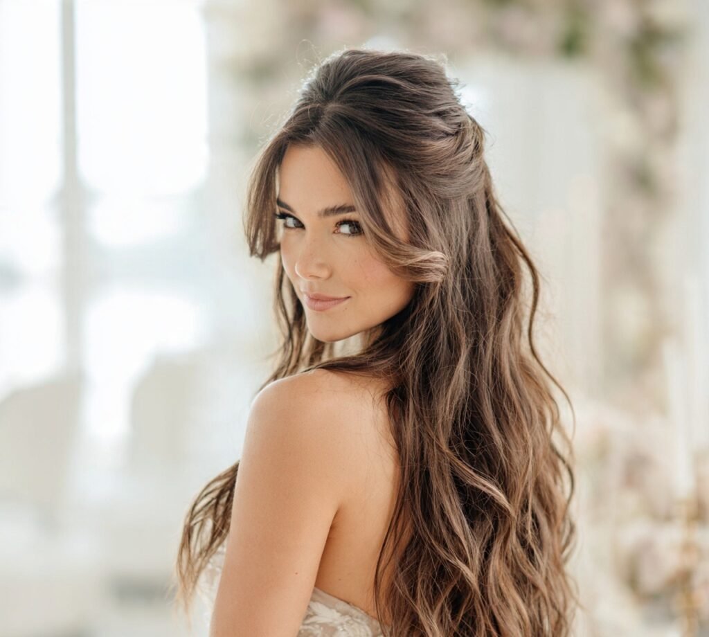 Half Up Accent with Down Hair