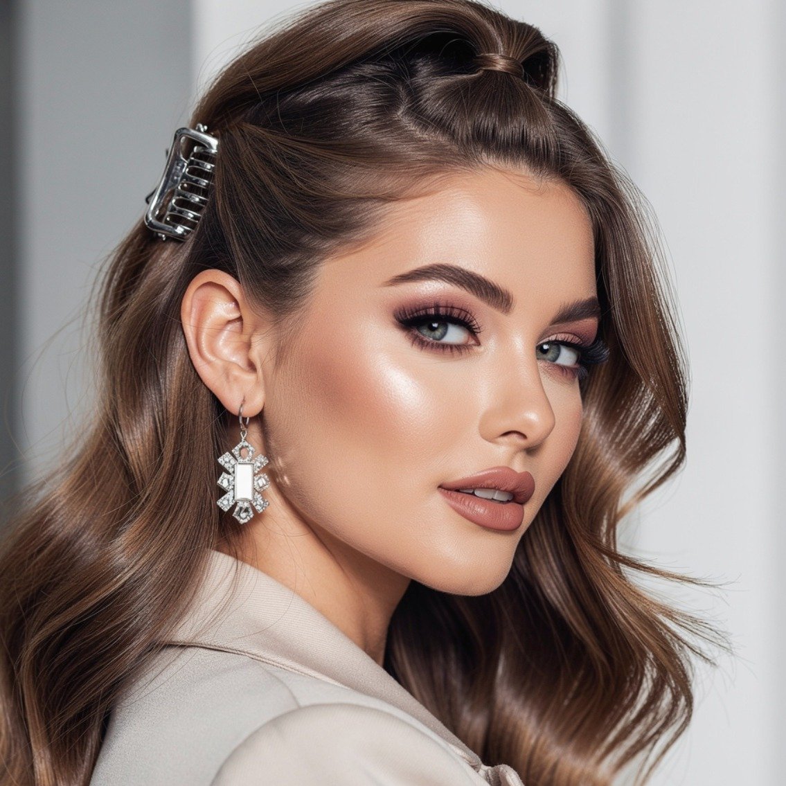 15 Trending Simple Half Up Half Down Hairstyles That Are Elegant and Easy to Style 1 simple half up half down hairstyles