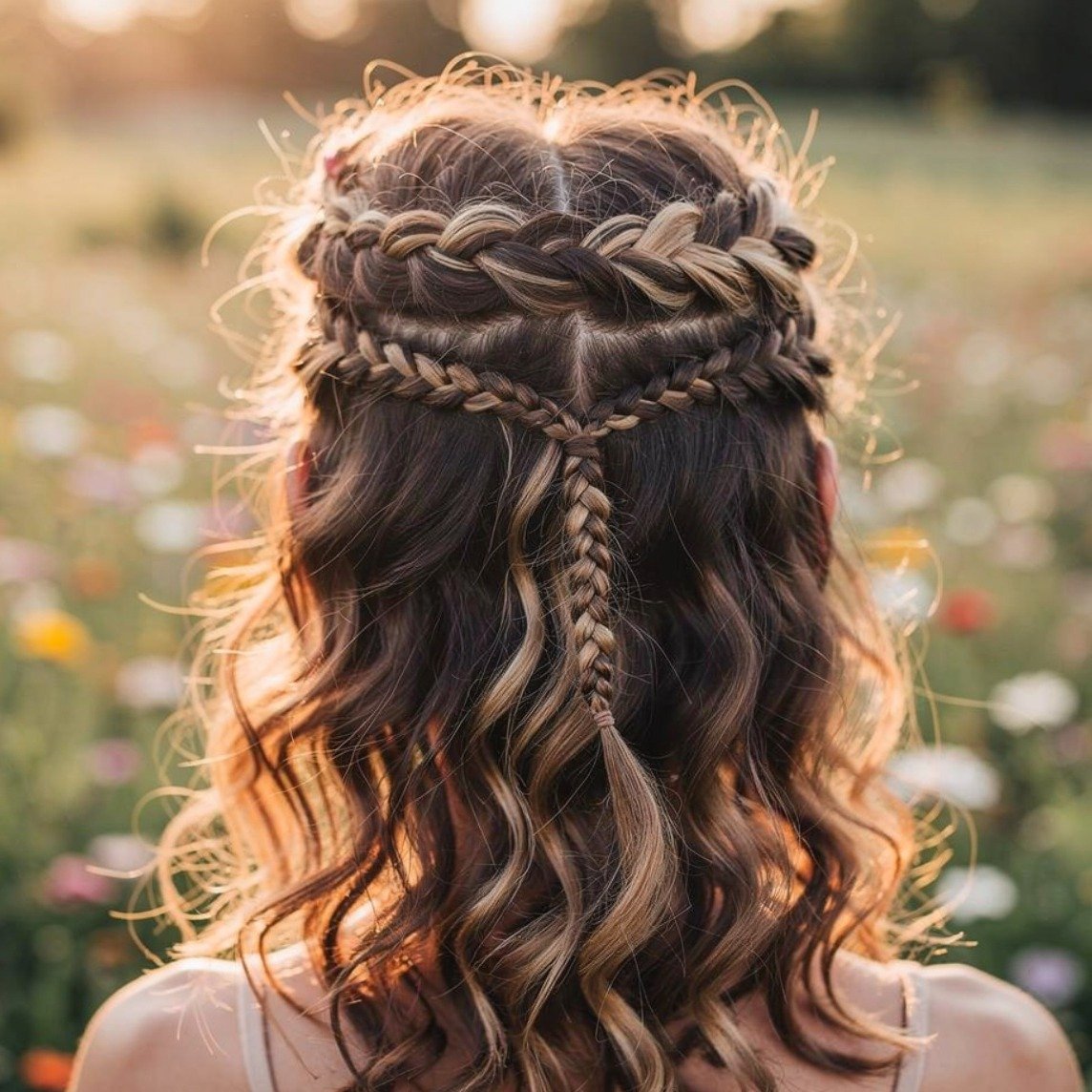 Half Up Cornrows