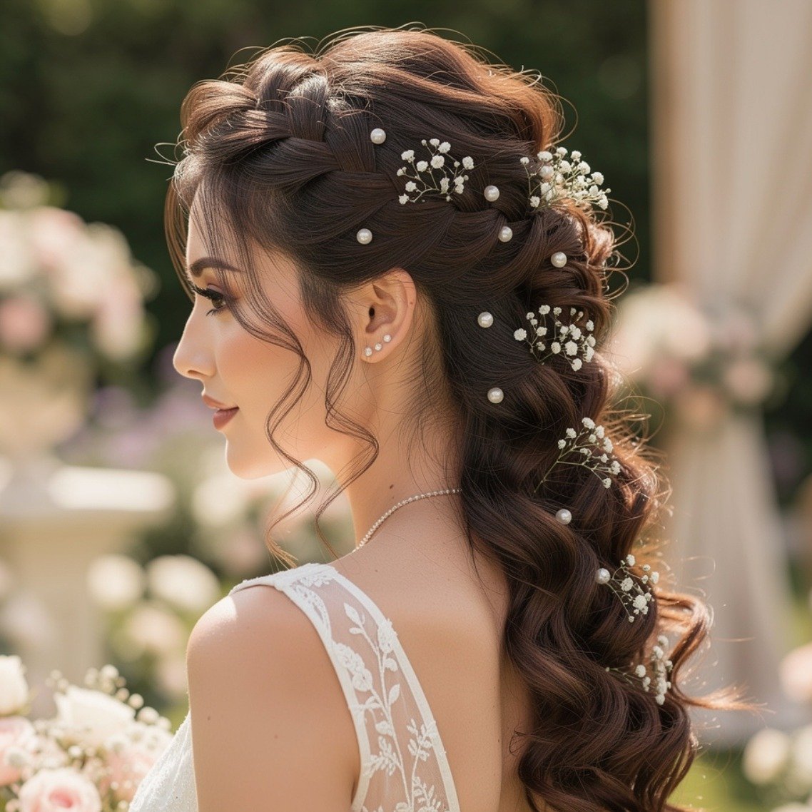 15 Trending Curly Hairstyles Half Up Half Down That Actually Work for Every Curl Type 12 Half Up Curly Updo with Accessories
