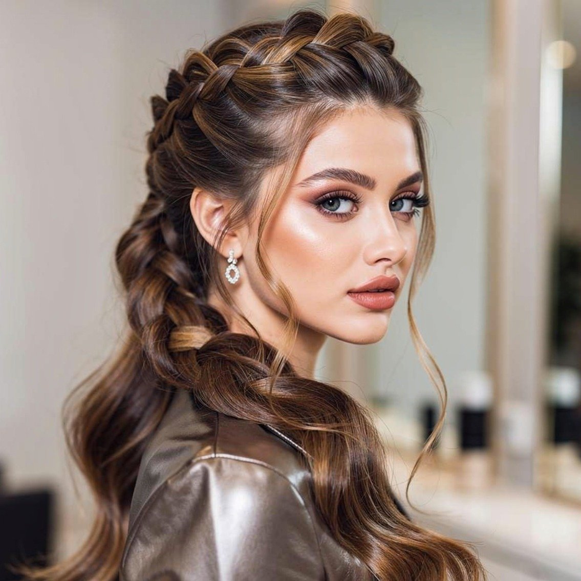 15 Trending Simple Half Up Half Down Hairstyles That Are Elegant and Easy to Style 11 Half Up Fishtail Braid