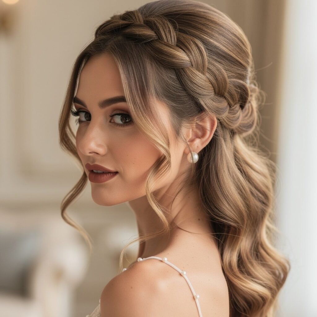 15 Trending Simple Hairstyles for Wedding for Brides, Bridesmaids, and Guests 5 Half Up Half Down Hairstyle 6