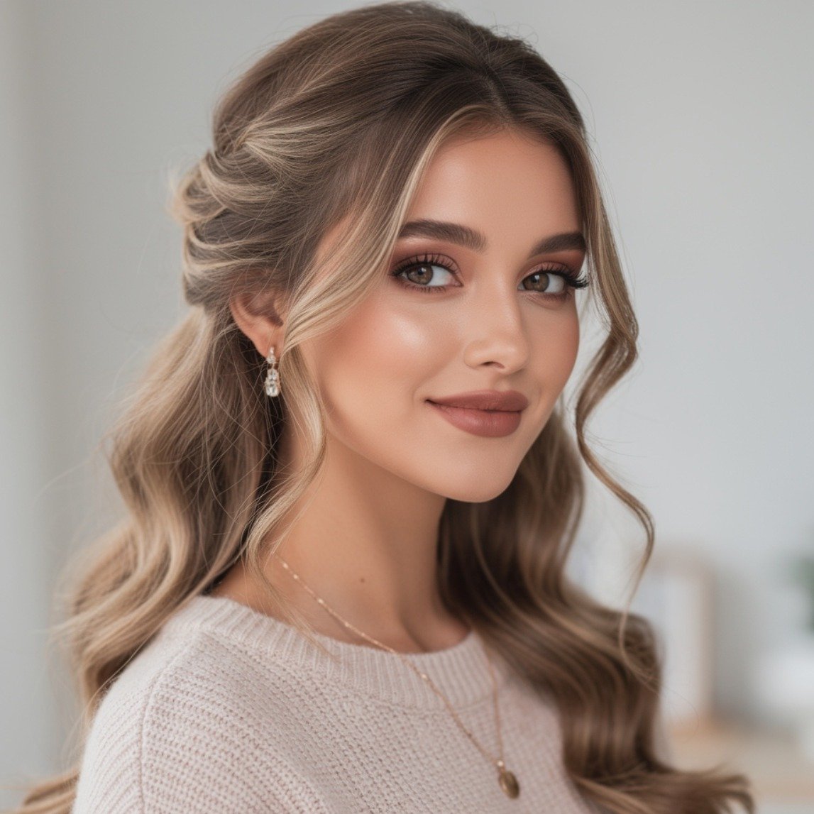 Half Up Half Down Style 2