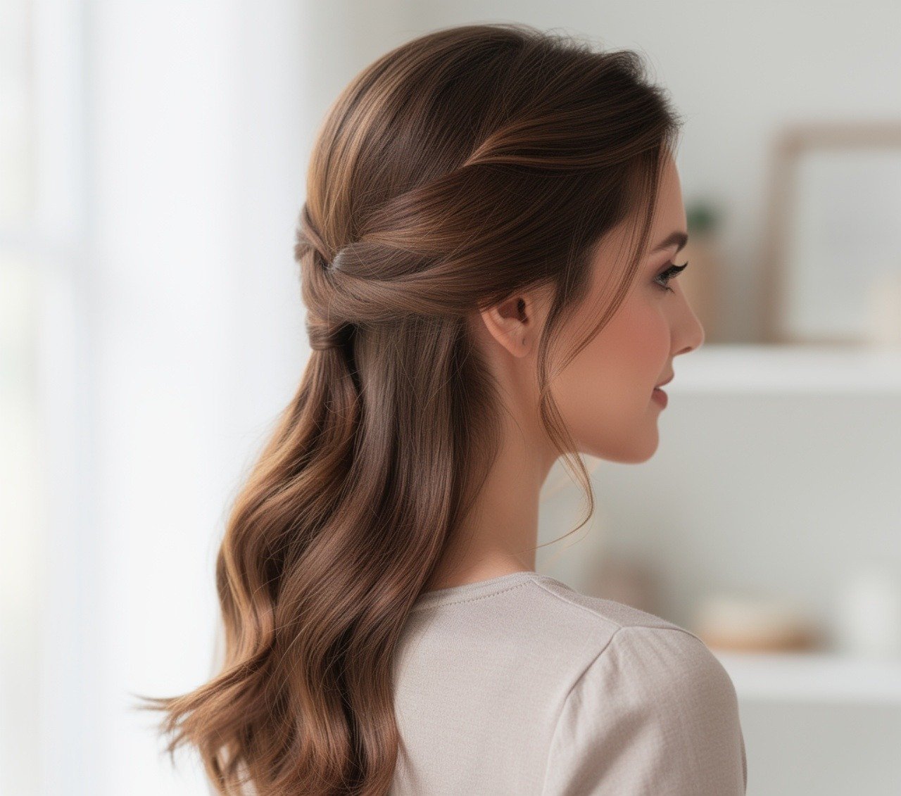 16 Easy Hairstyles for School That Look Cute and Take Minutes 5 Half Up Half Down Style Easy Hairstyle 2