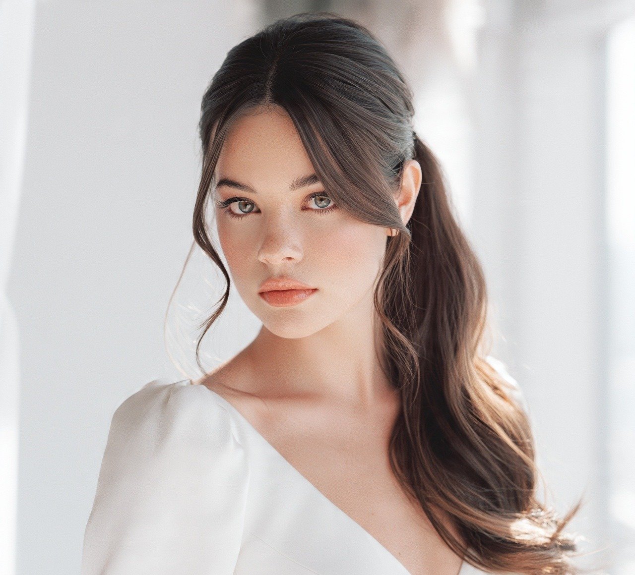 Half Up Ponytail cropped