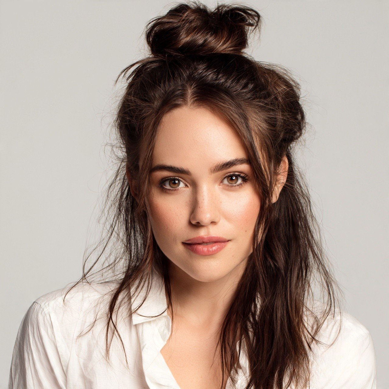 Half Up Top Knot Cute and Easy Hairstyle