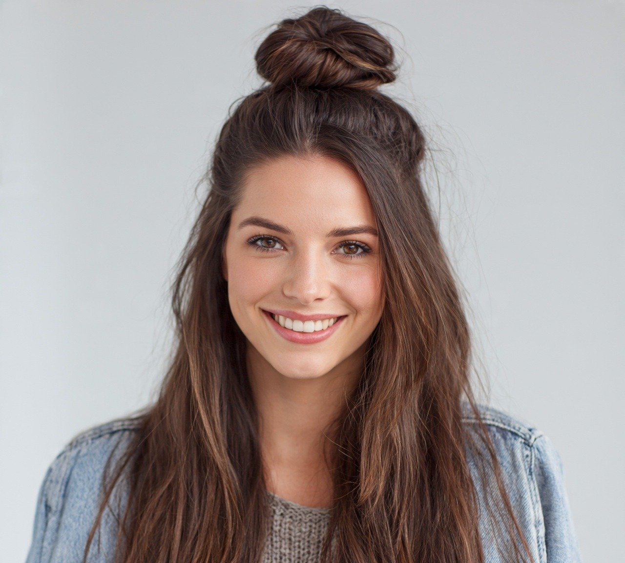 Easy Hairstyles for Long Hair: 15 Gorgeous Ideas Worth Pinning 2 Half Up Twisted Bun cropped