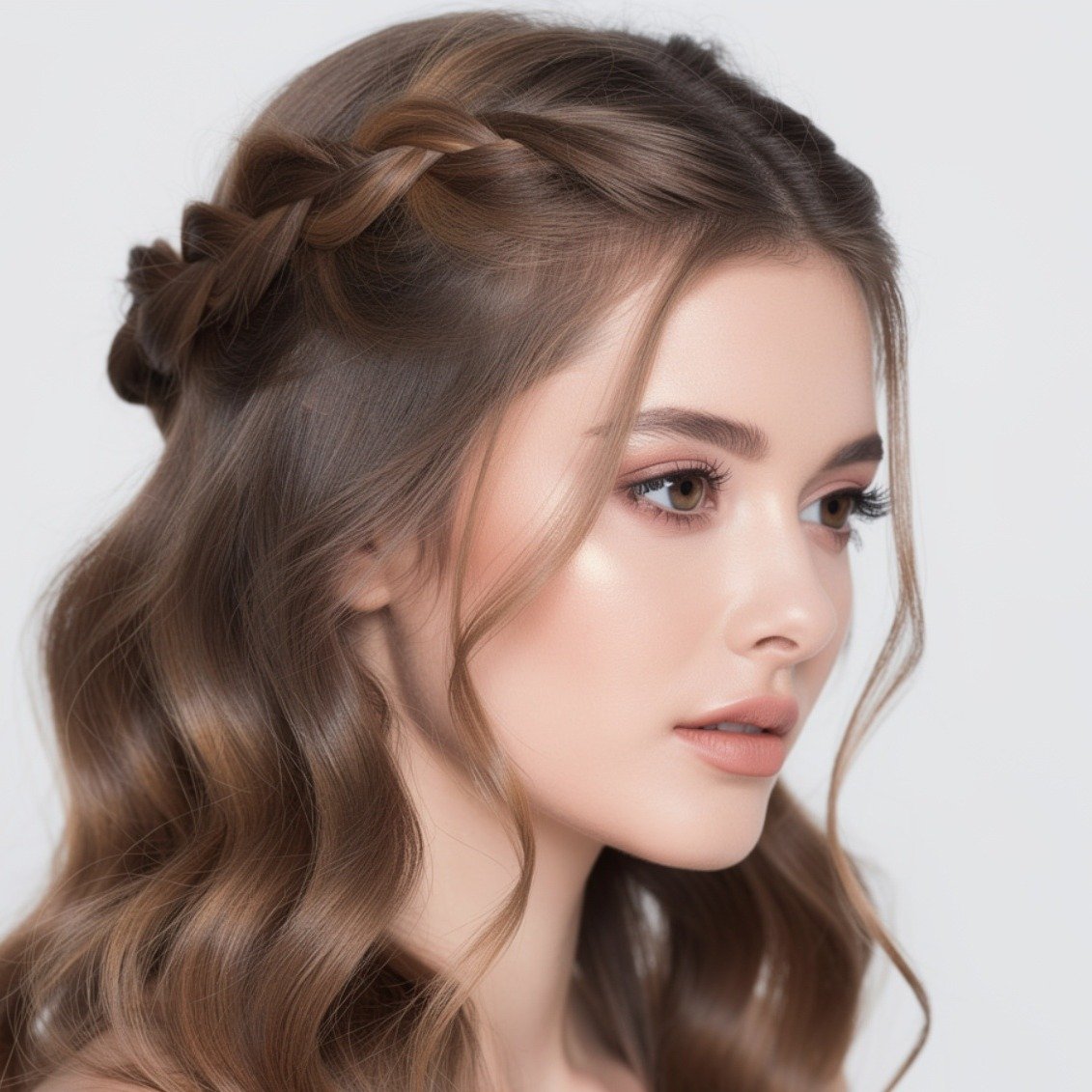 15 Trending Simple Elegant Hairstyles for Everyday and Special Events 8 Half Up Twisted Crown