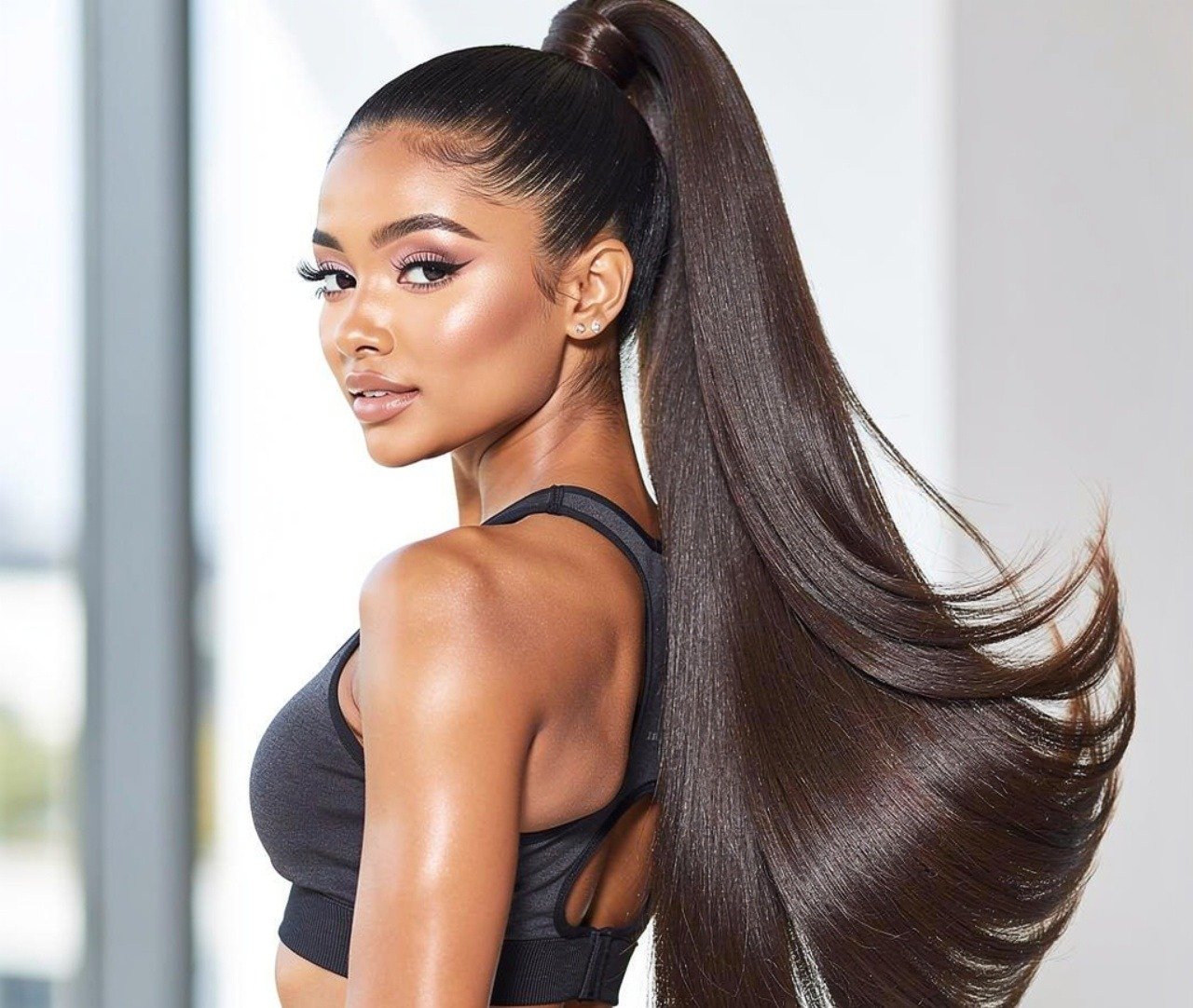High Ponytail Quick Weave Hairstyles for Active Lifestyle